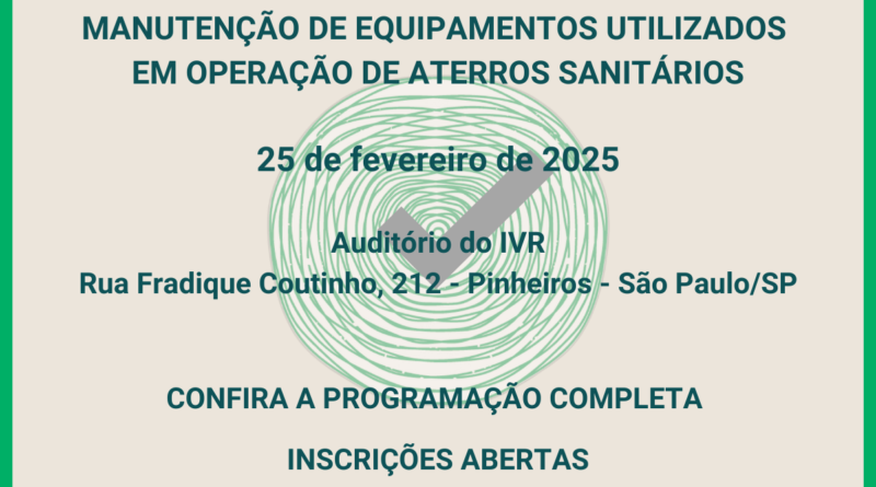 Manutenção de equipamentos utilizados em operação de aterros sanitários